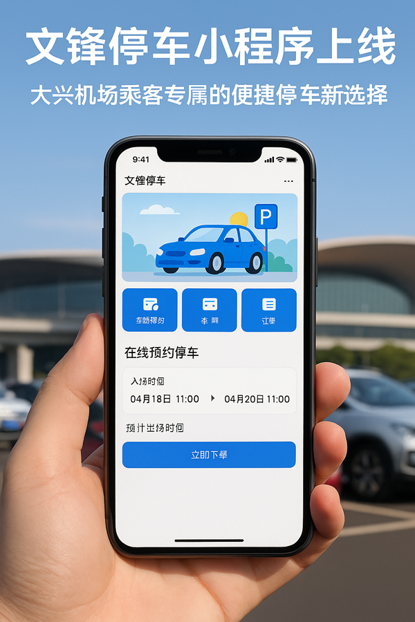 文锋停车小程序上线：大兴机场乘客专属的便捷停车新选择